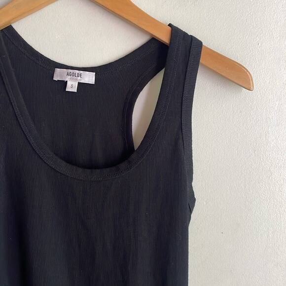 Agolde Ribbed Tank Bodysuit Black - Picture 7 of 16